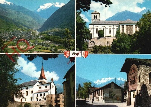 Picture postcard visp - picture, postcard-:visp