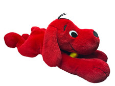 Vintage Clifford The Big Red Dog Floppy Laying Plush Soft Toy Scholastic L20"