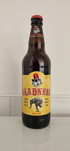 Gladness beer bottle exp - beer,