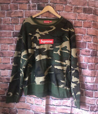 SUPREME : Mens Woodland Camo Box Logo Crewneck Sweatshirt Jumper : XL : VGC