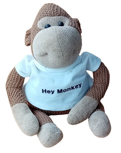 Plush soft toy hey monkey - 'hey, monkey'