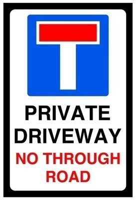 Private driveway through - driveway,