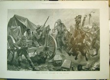 Old Antique Print 1900 War