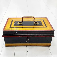 Antique Cash Box with Lock and