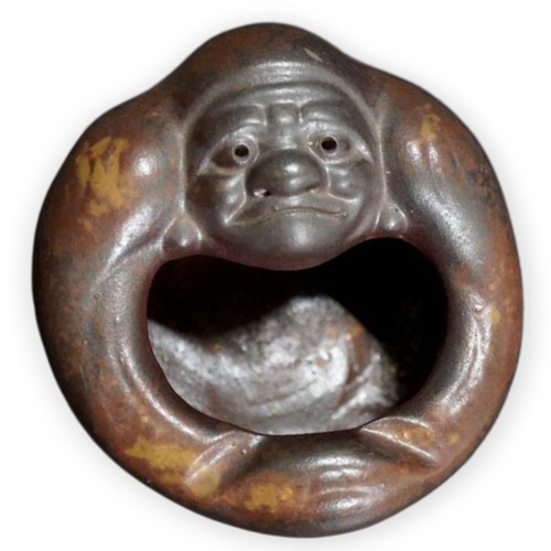 Daruma bizen pottery incense - daruma,