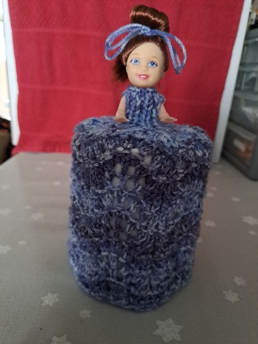 Retro toilet roll cover - toilet, doll