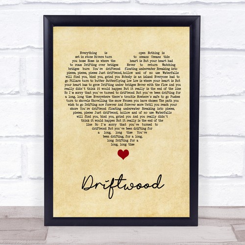Driftwood vintage heart - vintage, song