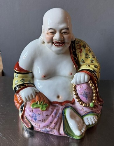 Laughing buddha statue - laughing, 10.5"