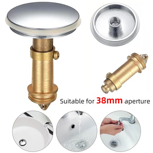 Steel bathroom sink plug - steel,