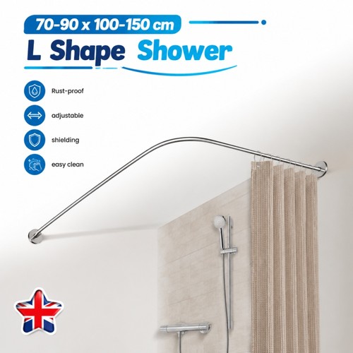 Shaped shower curtain rod - l,