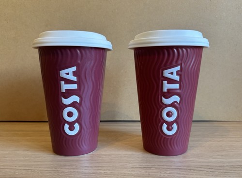 Two costa coffee ceramic cup - costa,