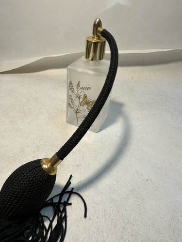 Vintage frosted glass perfume - frosted,