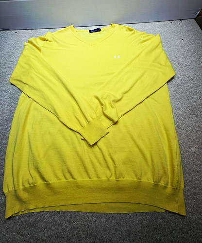Fred perry men yellow neck - fred, v-neck