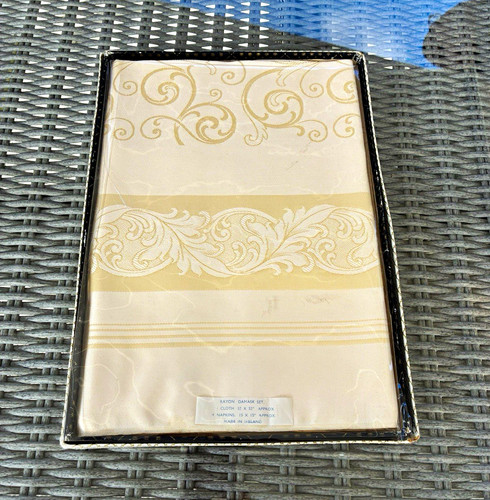 Rayon damask table linen set - rayon,
