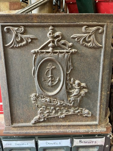 Old cast iron log burner - old,