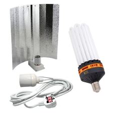Hydroponics CFL Dual Spectrum Bulb Lamp Light Reflector Hanger Hood E40 Watts