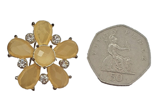 Sparkly briolette yellow clear - yellow,
