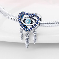 Feather Love Heart Evil Eye