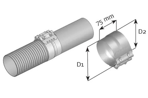 Exhaust silencer clamp - , 99329