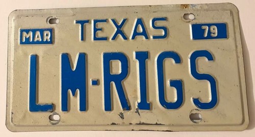 Rigs vanity license - vanity, plate