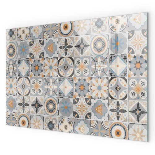 Glass hearth plate for wood - hearth,