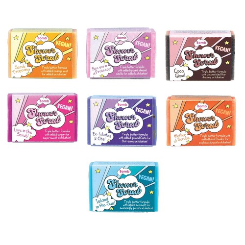 Shower scrub soap bar fruity - bar,