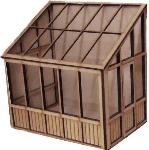 Dolls house lean greenhouse - dolls,