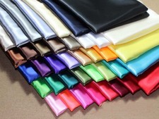 Silky Satin Fabric Plain Dress Craft Costume Lining Wedding Drape Material 58"