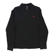 Age 14-16 Chaps Ralph Lauren 1/4 Zip - Large Black Cotton