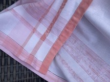 Vintage Pink White Damask Tablecloth Scottish Thistle Design 140cm/42” Square