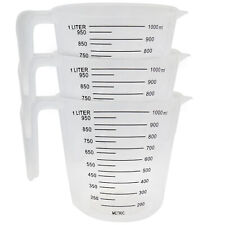 3pk 1 Litre Plastic Clear