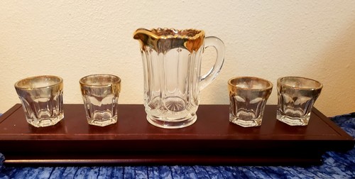 Vintage clear glass - clear, rim