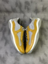 prada americas cup yellow leather/suede size 11uk 12us 
