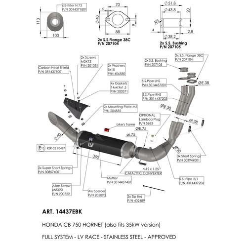 Full exhaust system - , honda