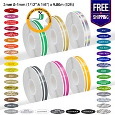 PIN STRIPE Car Model Motorcycle Decals Twin Line TAPE Vinyl Stickers 2mm & 4mm