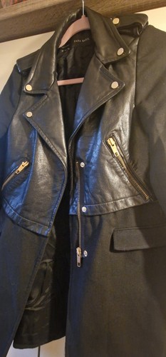 Zara rare coat leather london - leather,