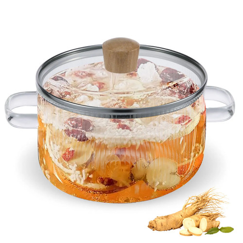 Glass saucepan with lid - saucepan,