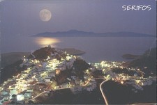 Serifos Greece Full Moon Night