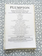Plumpton Racecourse Race Card Aug 18th 1995