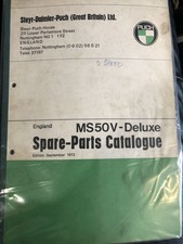 PUCH MS50V Moped  Deluxe  Parts Book Original catalogue