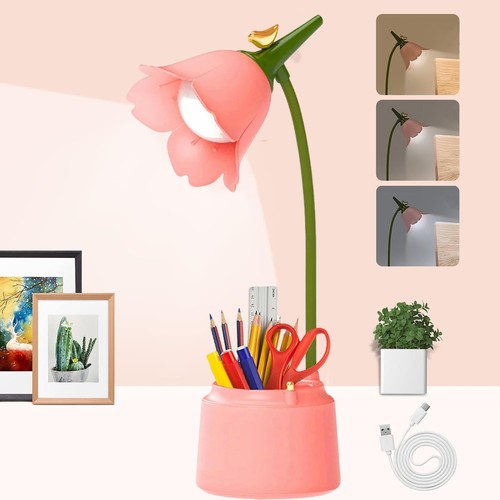 Led flower desk lamp color - led,