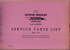 Austin Healey 3000 BJ8 Spare Parts Supplement NOT ILLUSTRATED 30 loose pages