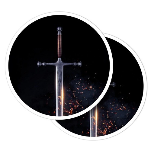 Vinyl stickers medieval - 2x,
