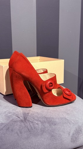 Prada red suede leather - leather, shoes