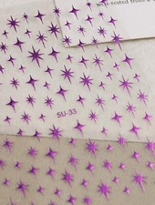 Nail Art Stickers Star SILVER
