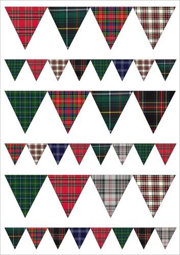Cake topper scottish tartan - topper,