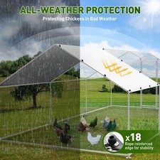 Large Metal Chicken Coop Run