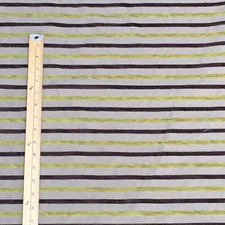 BEAUTIFUL Samuel Simpson LIME EMBOSSED STRIPE DESIGNER CURTAIN FABRIC 6 METRES