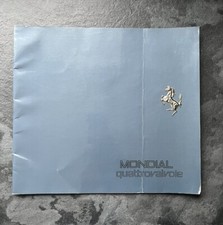 FERRARI MONDIAL 3.0 QUATTROVALVOLE COUPE 1982 PRESTIGE BROCHURE 242/82-12M/7/82