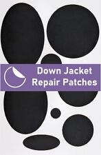 Black x8 self adhesive repair patches 2000+ sold - Down jacket puffer gilet coat